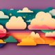 paper-cut-illustration-sky-with-clouds-bird-flying-sky