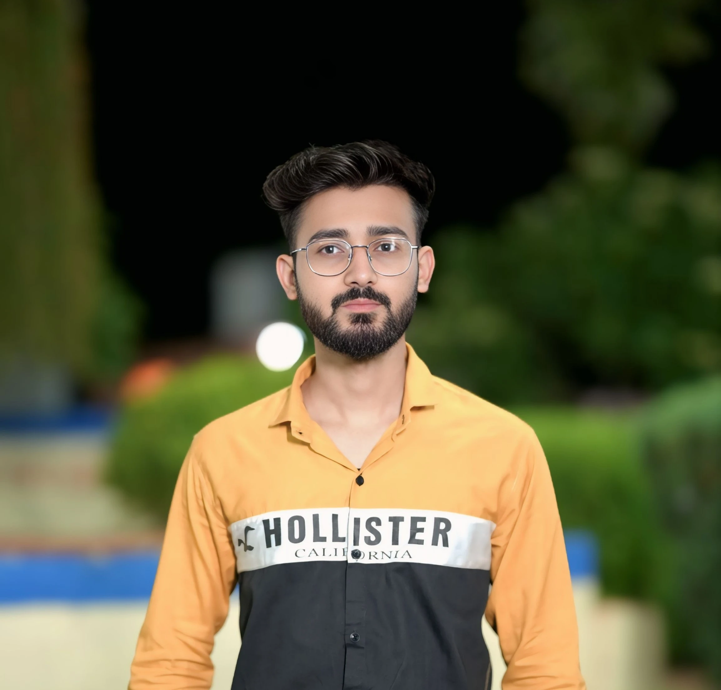 Young man wearing glasses